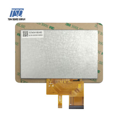 4.3 Inci 800*480 Resolusi IPS Kaca TFT Modul Layar LCD RGB 24 bit