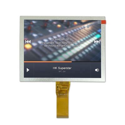 12 Jam 8,0 inci 800x600 Panel LCD Layar RGB-24bit Antarmuka 24LED untuk Aplikasi Industri