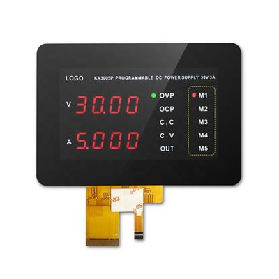 Layar Modul LCD TFT 480x272 4.3 inci dengan CTP, Jam 12, ST7282, Layar TN RGB-24bit