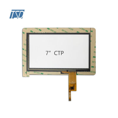 Layar Sentuh PCAP Kustom Ctp Tempered Glass I2C Interface 7 Inch