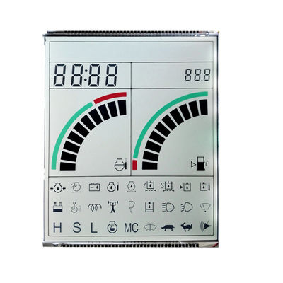 Monochrome Disesuaikan LCD Screen Convertible 7Segmen Untuk Speedometer