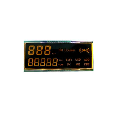 ODM Disesuaikan LCD Layar tujuh segmen Monochrome Untuk Temperature Gun