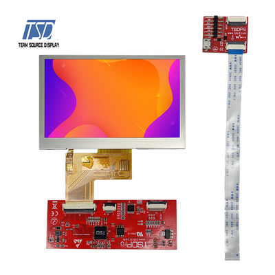 Modul LCD UART TN 4.3 Inch Transmissive 480x272 Resolusi ST7282 IC 500nits