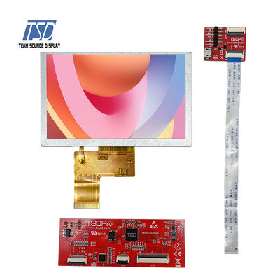 500nits Color TFT UART LCD Display 5 Inch 800x480 Resolusi ST7262 IC