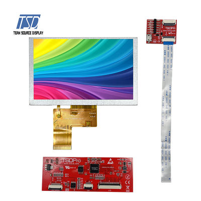 500nits Color TFT UART LCD Display 5 Inch 800x480 Resolusi ST7262 IC