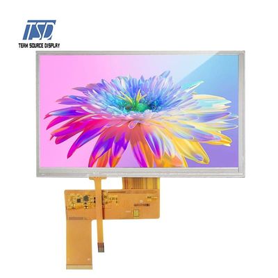 7 Inch 800x480 Resolusi Antarmuka RGB Layar LCD TFT Dengan Panel Sentuh Resistif