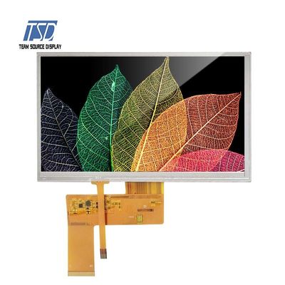 7 Inch 800x480 Resolusi Antarmuka RGB Layar LCD TFT Dengan Panel Sentuh Resistif
